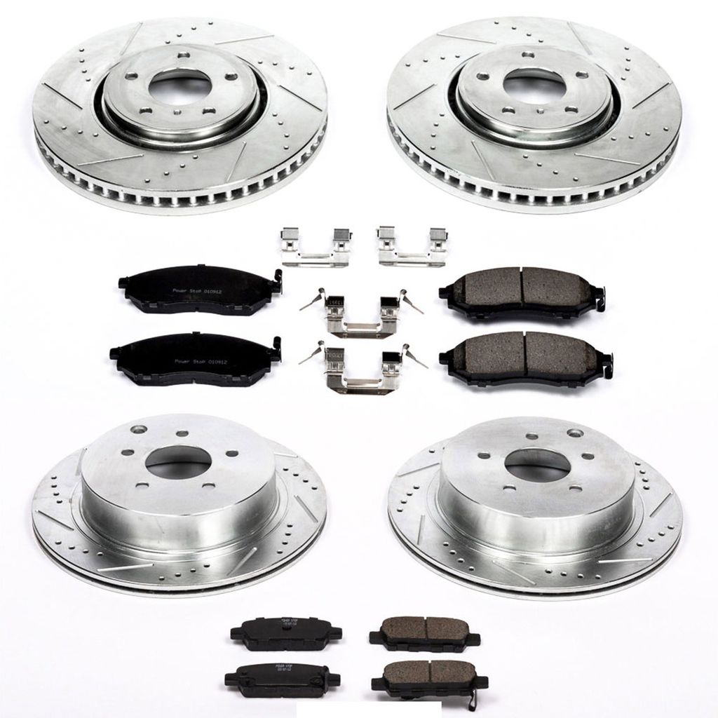 PowerStop K4477 - Z23 Drilled and Slotted Brake Rotors and Pads Kit