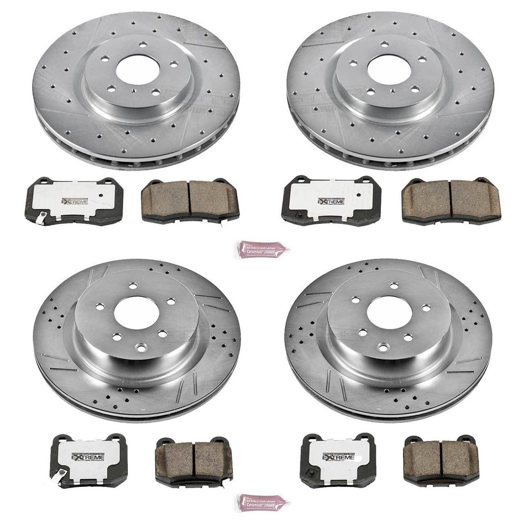 PowerStop K4488-26 - Z26 Drilled and Slotted Brake Rotors and Pads Kit