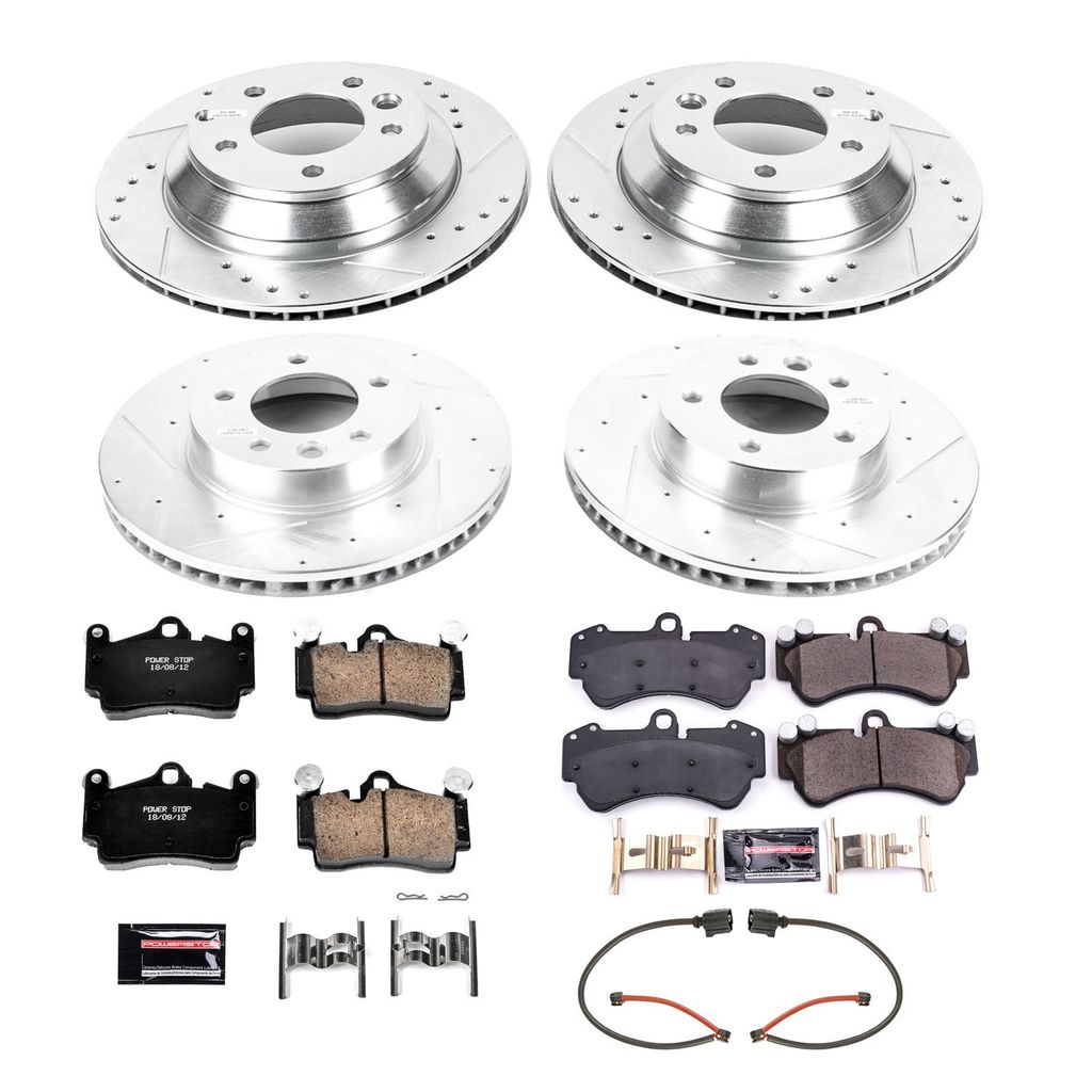 PowerStop K4495 - Z23 Drilled and Slotted Brake Rotors and Pads Kit
