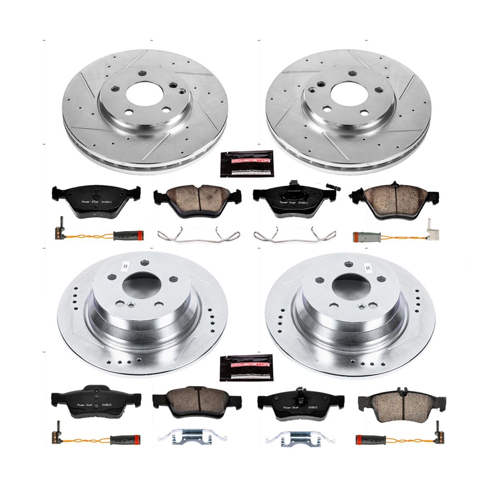 PowerStop K4511 - Z23 Drilled and Slotted Brake Rotors and Pads Kit