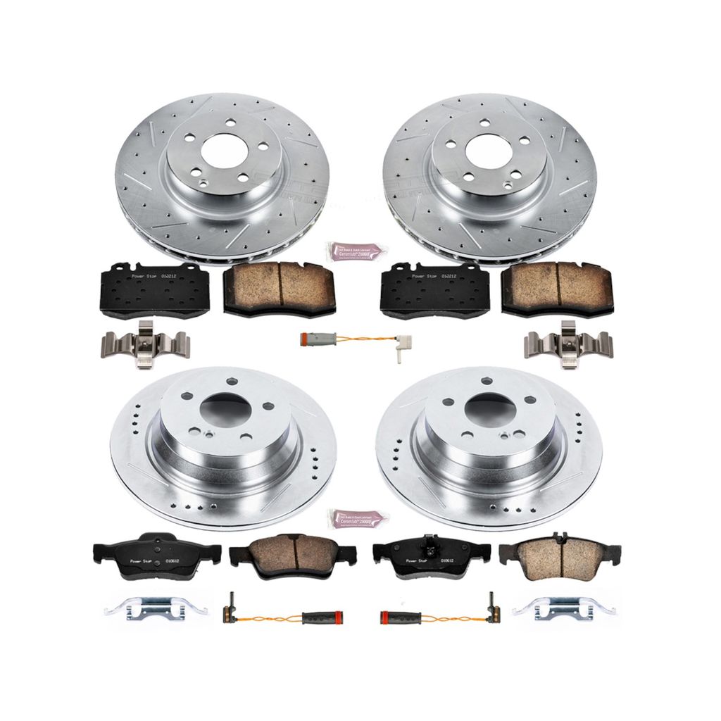 PowerStop K4513 - Z23 Drilled and Slotted Brake Rotors and Pads Kit
