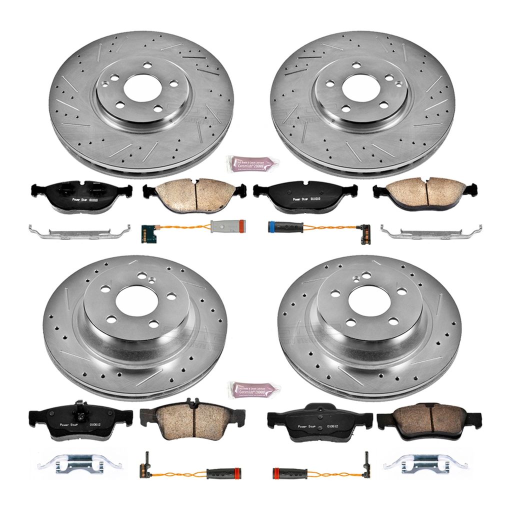 PowerStop K4517 - Z23 Drilled and Slotted Brake Rotors and Pads Kit