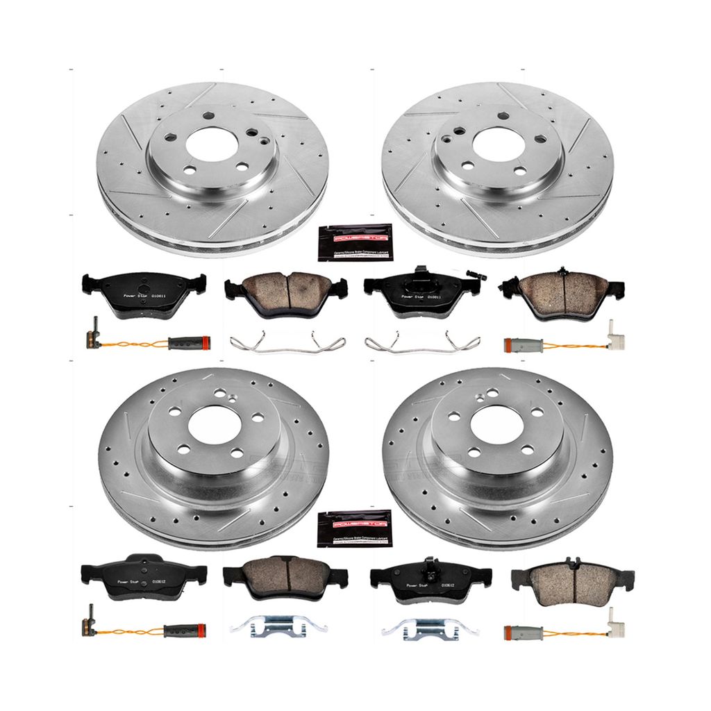 PowerStop K4519 - Z23 Drilled and Slotted Brake Rotors and Pads Kit
