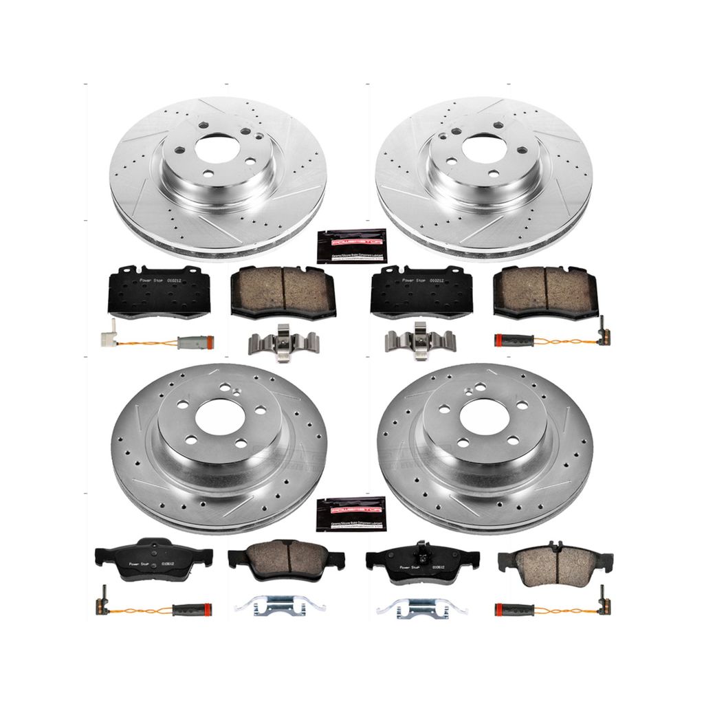 PowerStop K4522 - Z23 Drilled and Slotted Brake Rotors and Pads Kit