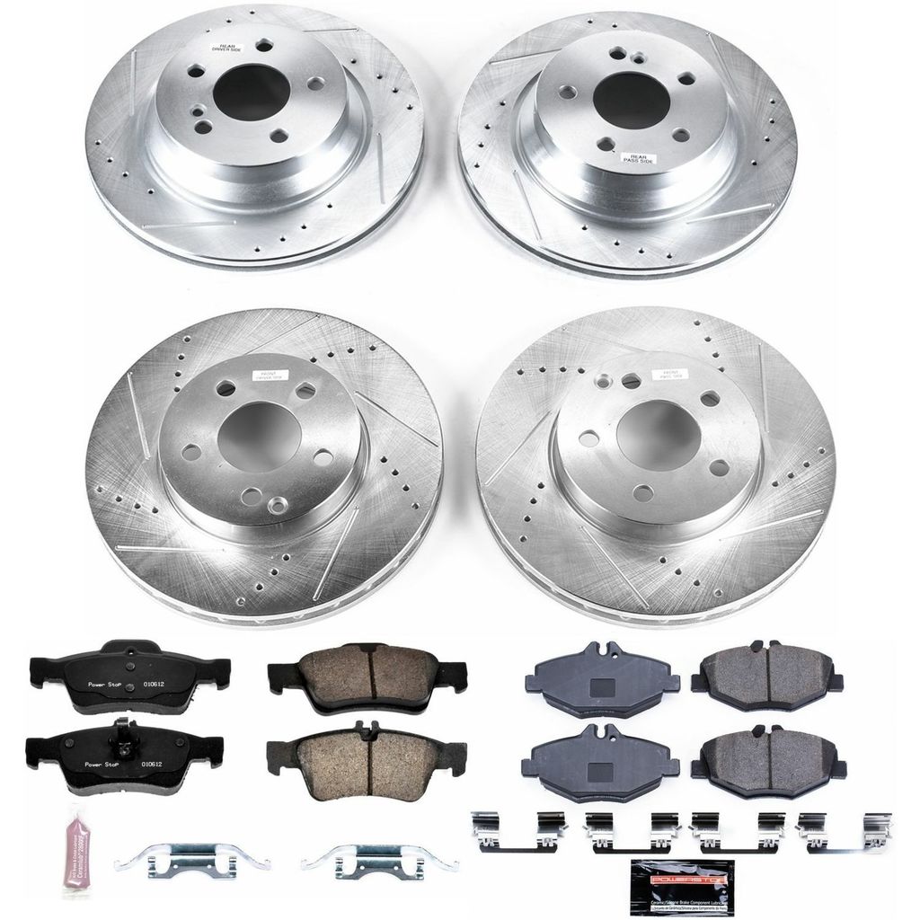 PowerStop K4526 - Z23 Drilled and Slotted Brake Rotors and Pads Kit