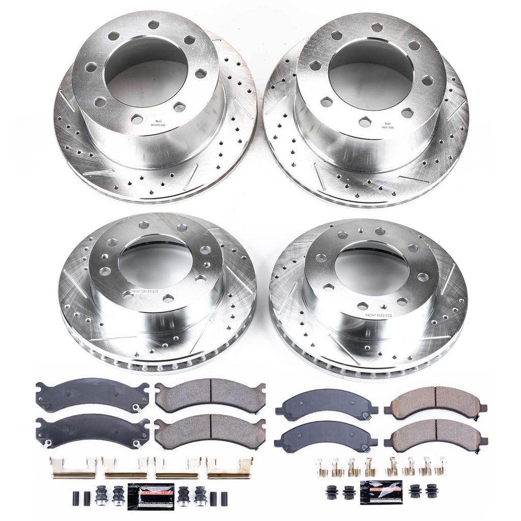 PowerStop K4528 - Z23 Drilled and Slotted Brake Rotors and Pads Kit