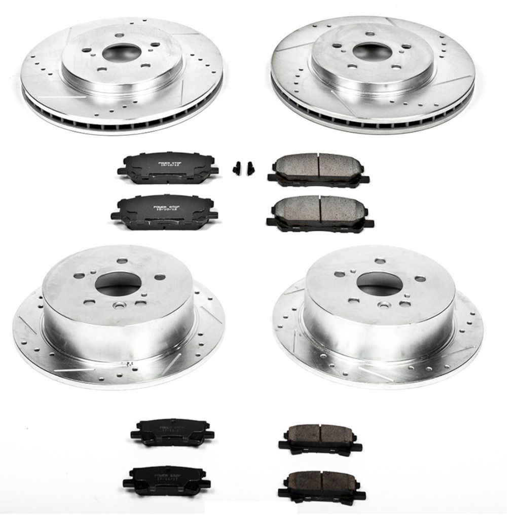 PowerStop K4530 - Z23 Drilled and Slotted Brake Rotors and Pads Kit
