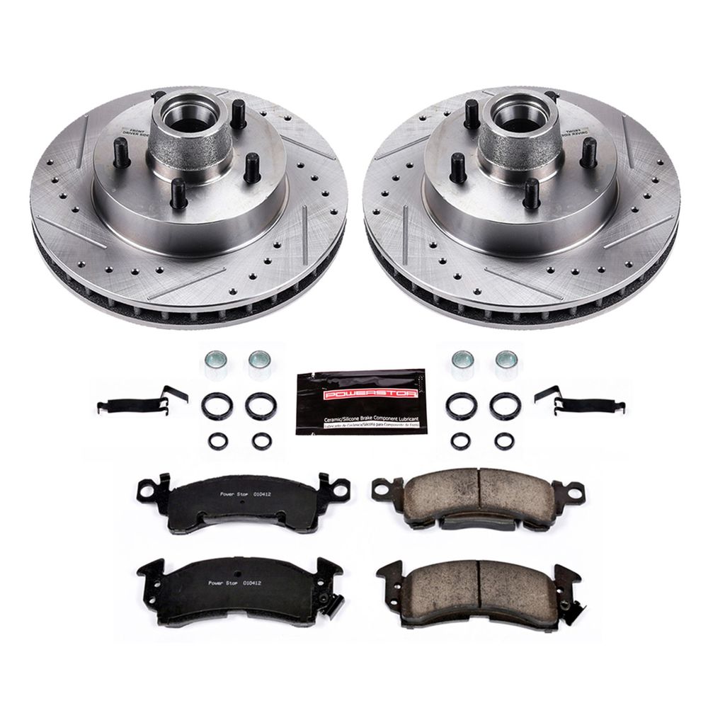 PowerStop K4539 - Z23 Drilled and Slotted Brake Rotors and Pads Kit