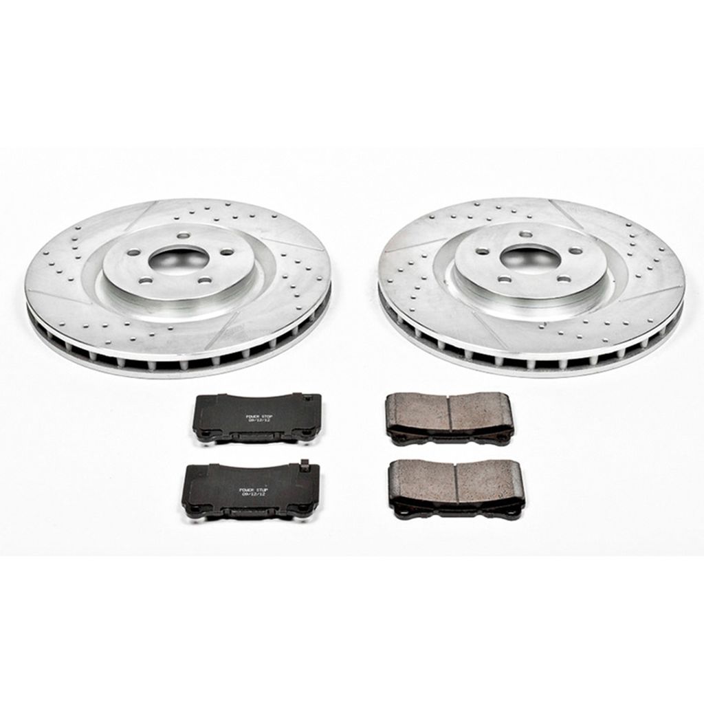 PowerStop K4547 - Z23 Drilled and Slotted Brake Rotors and Pads Kit