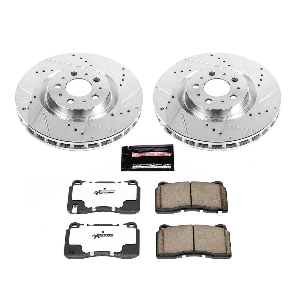 PowerStop K4548-26 - Z26 Drilled and Slotted Brake Rotors and Pads Kit