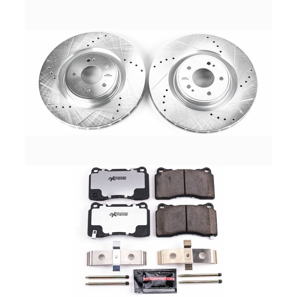PowerStop K4551-26 - Z26 Drilled and Slotted Brake Rotors and Pads Kit