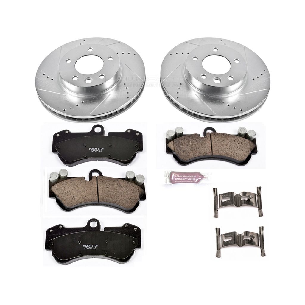 PowerStop K4554 - Z23 Drilled and Slotted Brake Rotors and Pads Kit