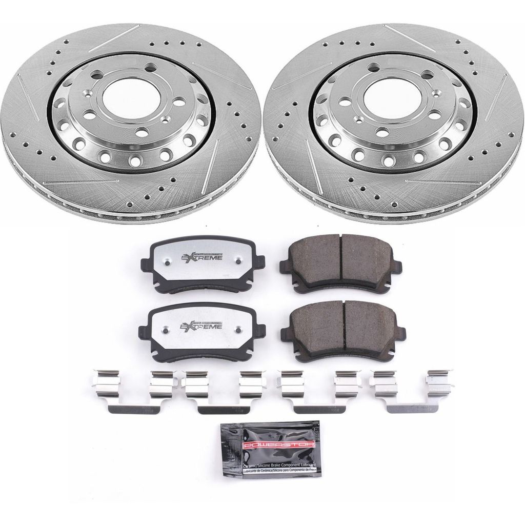 PowerStop K4562-26 - Z26 Drilled and Slotted Brake Rotors and Pads Kit