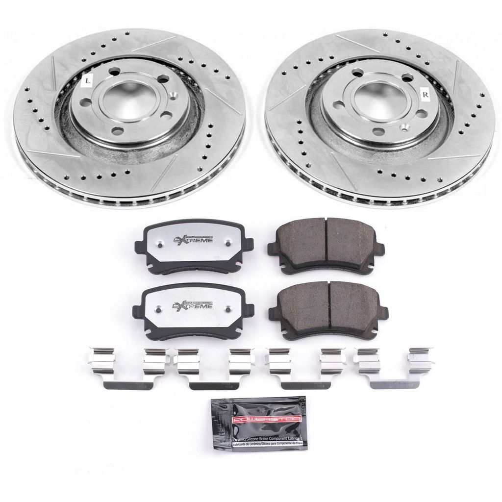 PowerStop K4564-26 - Z26 Drilled and Slotted Brake Rotors and Pads Kit