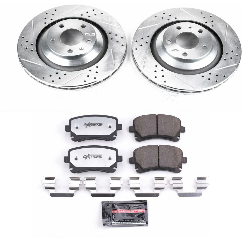 PowerStop K4567-26 - Z26 Drilled and Slotted Brake Rotors and Pads Kit