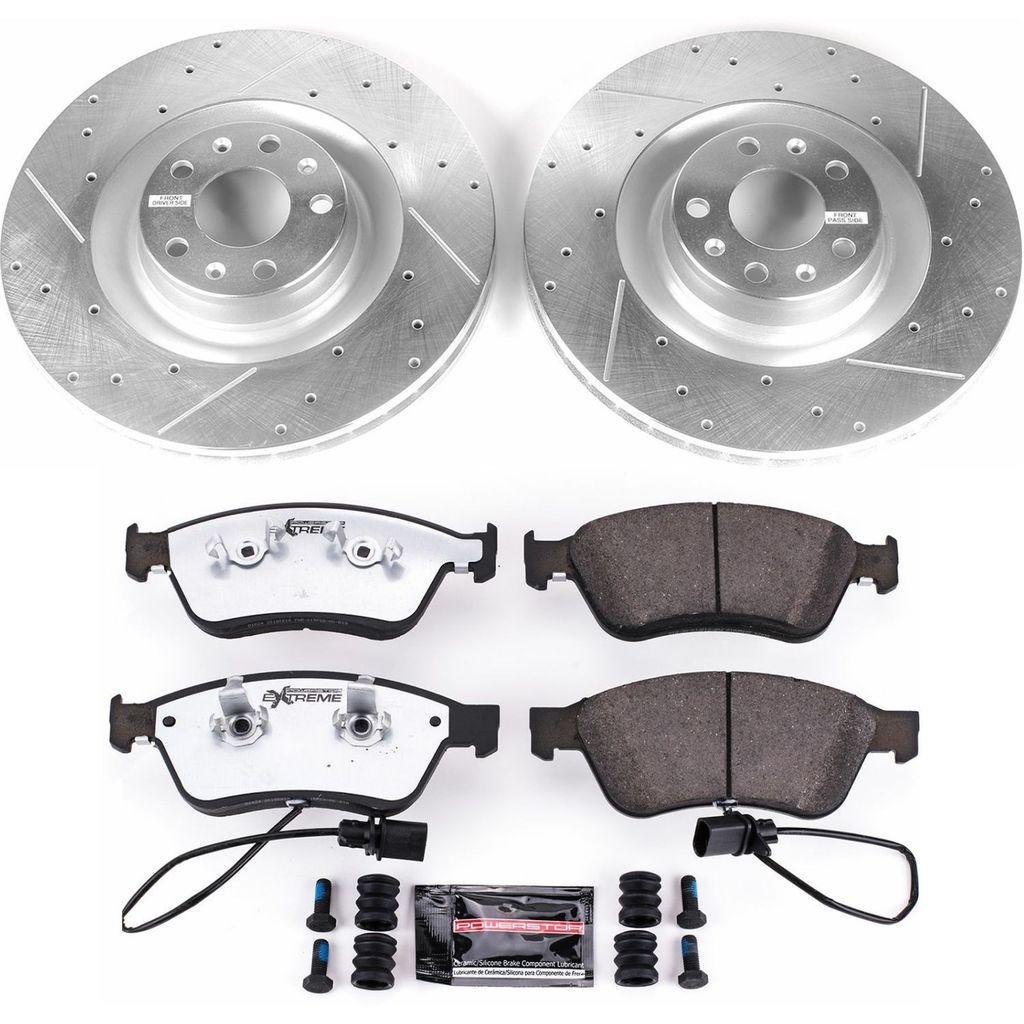 PowerStop K4570-26 - Z26 Drilled and Slotted Brake Rotors and Pads Kit