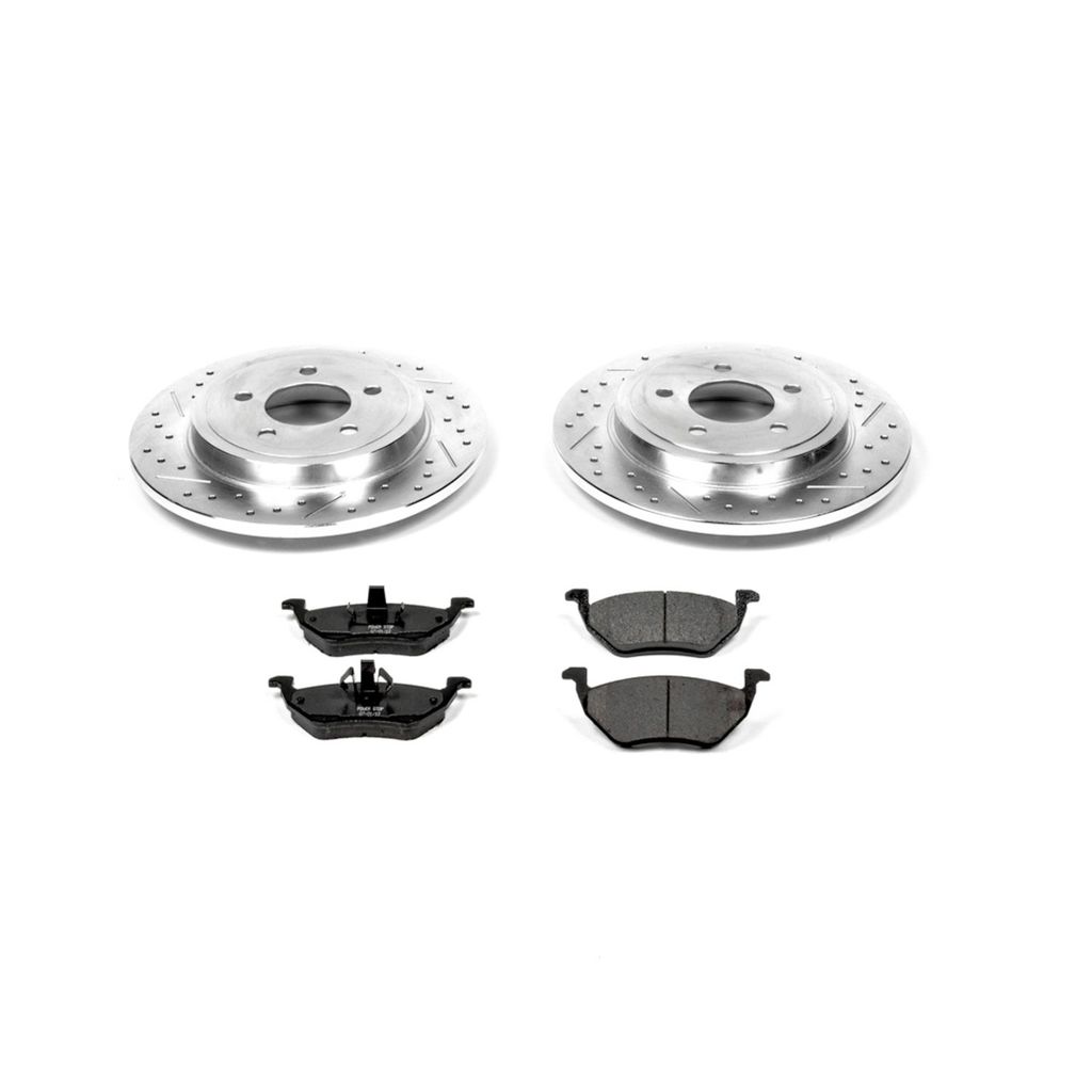 PowerStop K4585 - Z23 Drilled and Slotted Brake Rotors and Pads Kit