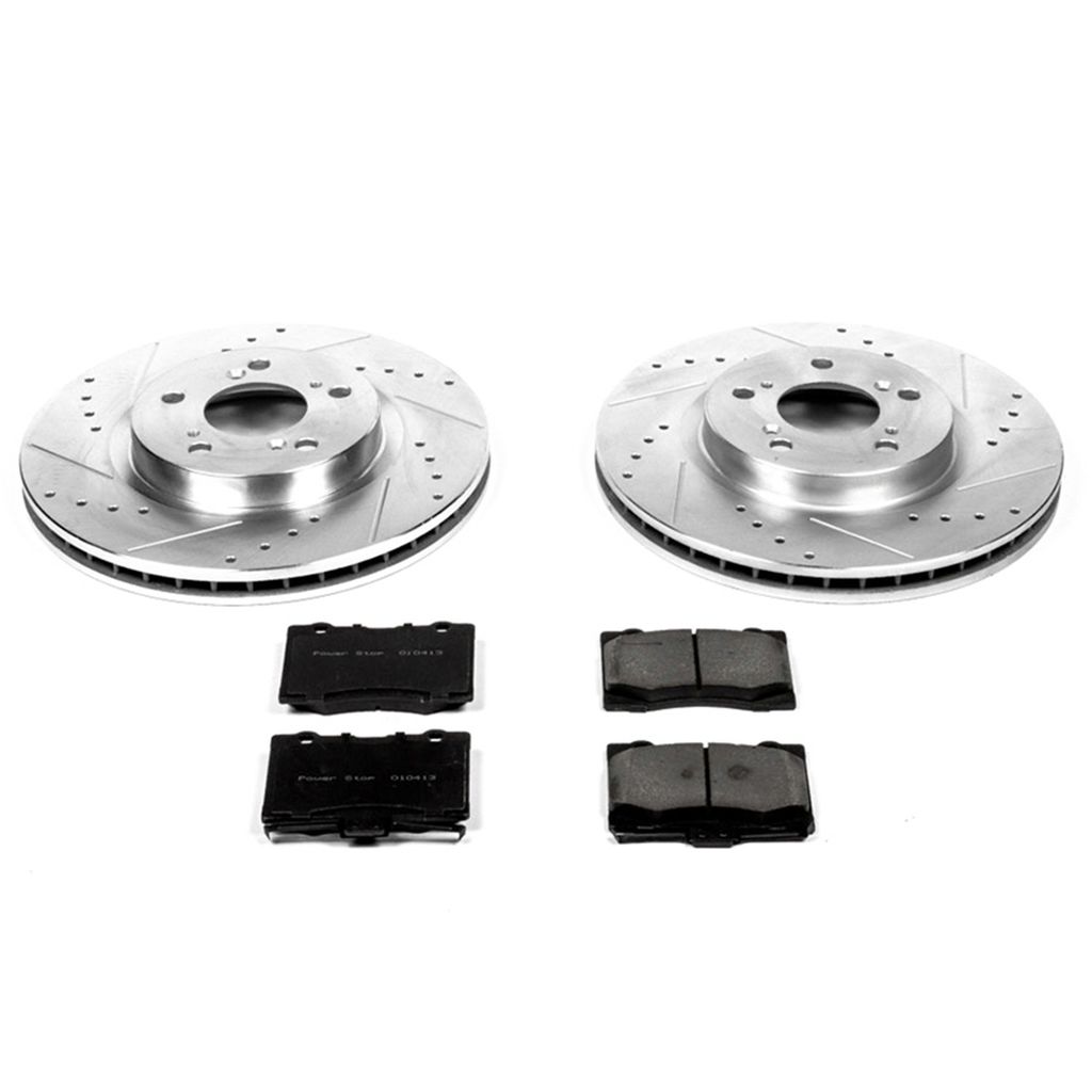 PowerStop K4606 - Z23 Drilled and Slotted Brake Rotors and Pads Kit