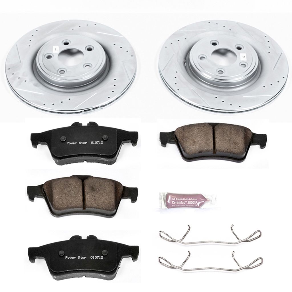 PowerStop K4612 - Z23 Drilled and Slotted Brake Rotors and Pads Kit