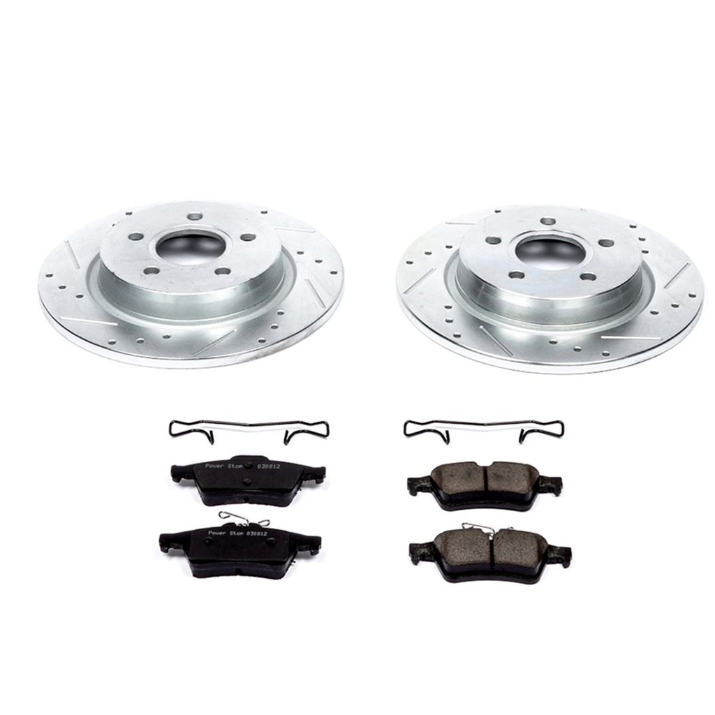 PowerStop K4613 - Z23 Drilled and Slotted Brake Rotors and Pads Kit