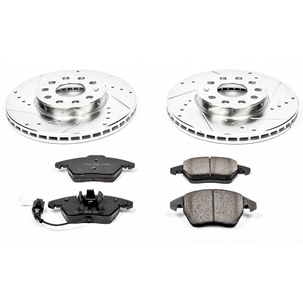 PowerStop K4623 - Z23 Drilled and Slotted Brake Rotors and Pads Kit
