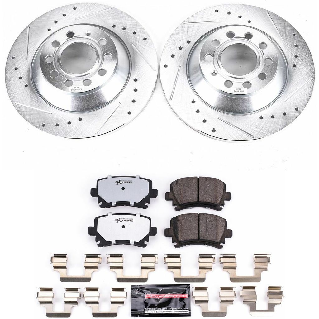 PowerStop K4625-26 - Z26 Drilled and Slotted Brake Rotors and Pads Kit