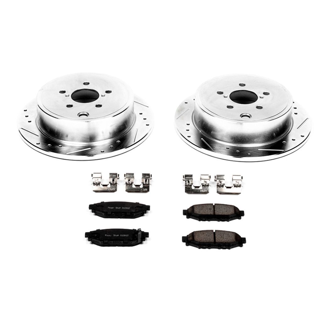 PowerStop K4631 - Z23 Drilled and Slotted Brake Rotors and Pads Kit