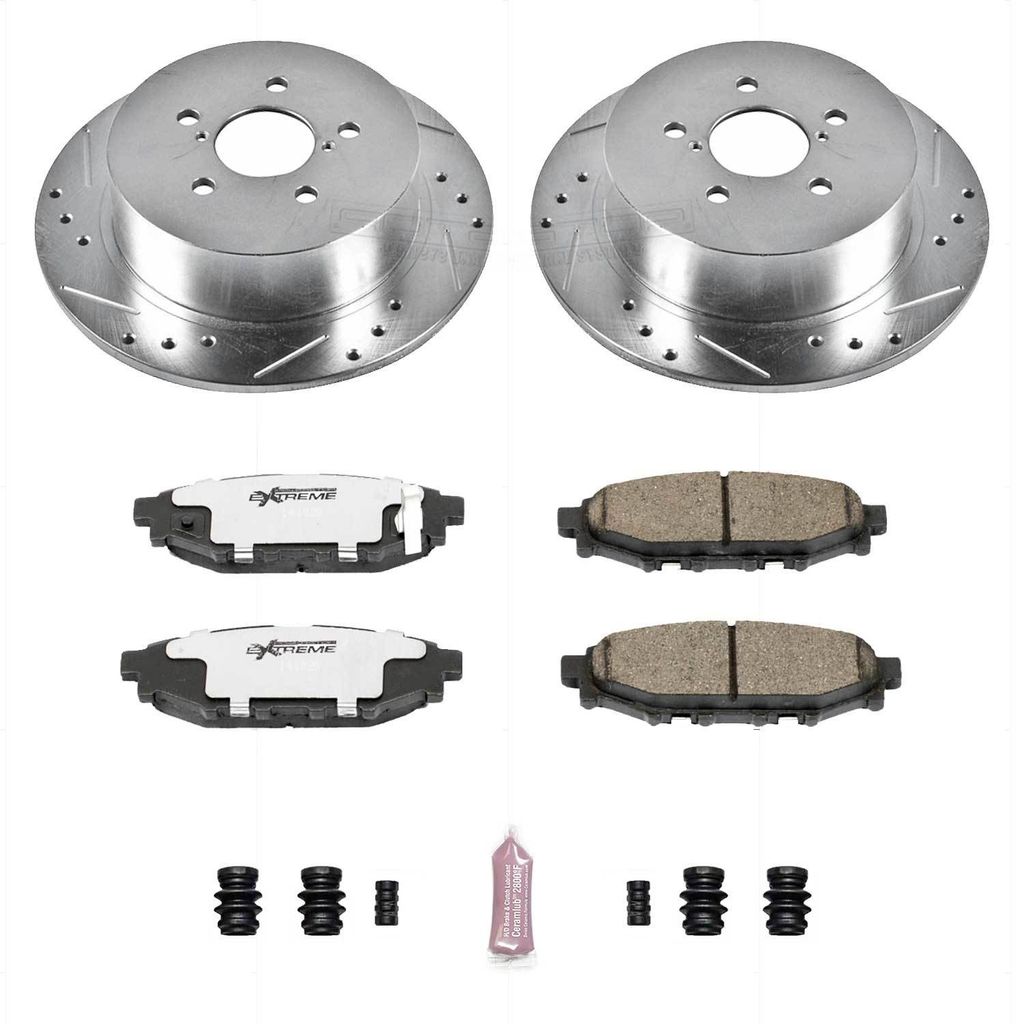 PowerStop K4632-26 - Z26 Drilled and Slotted Brake Rotors and Pads Kit