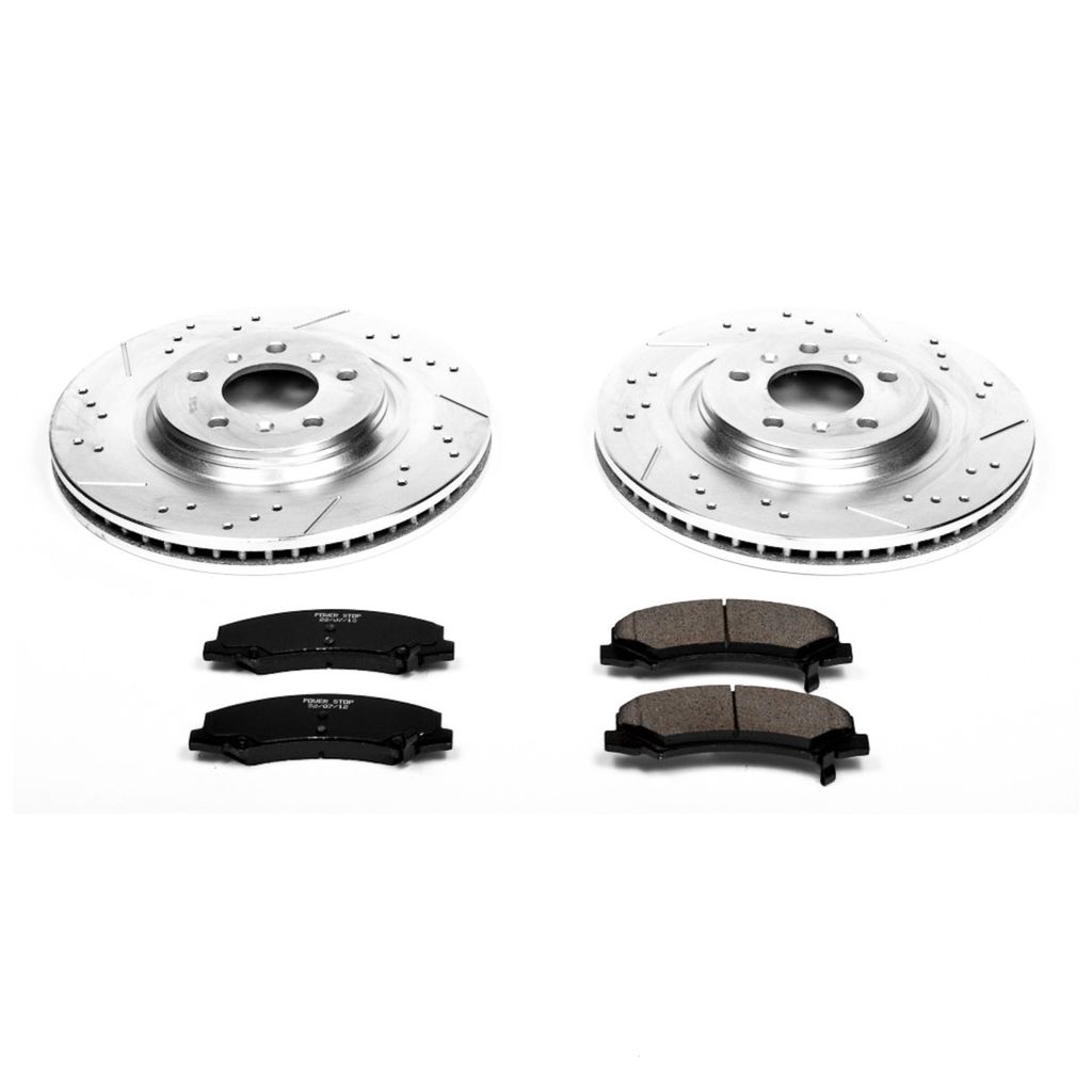 PowerStop K4654 - Z23 Drilled and Slotted Brake Rotors and Pads Kit