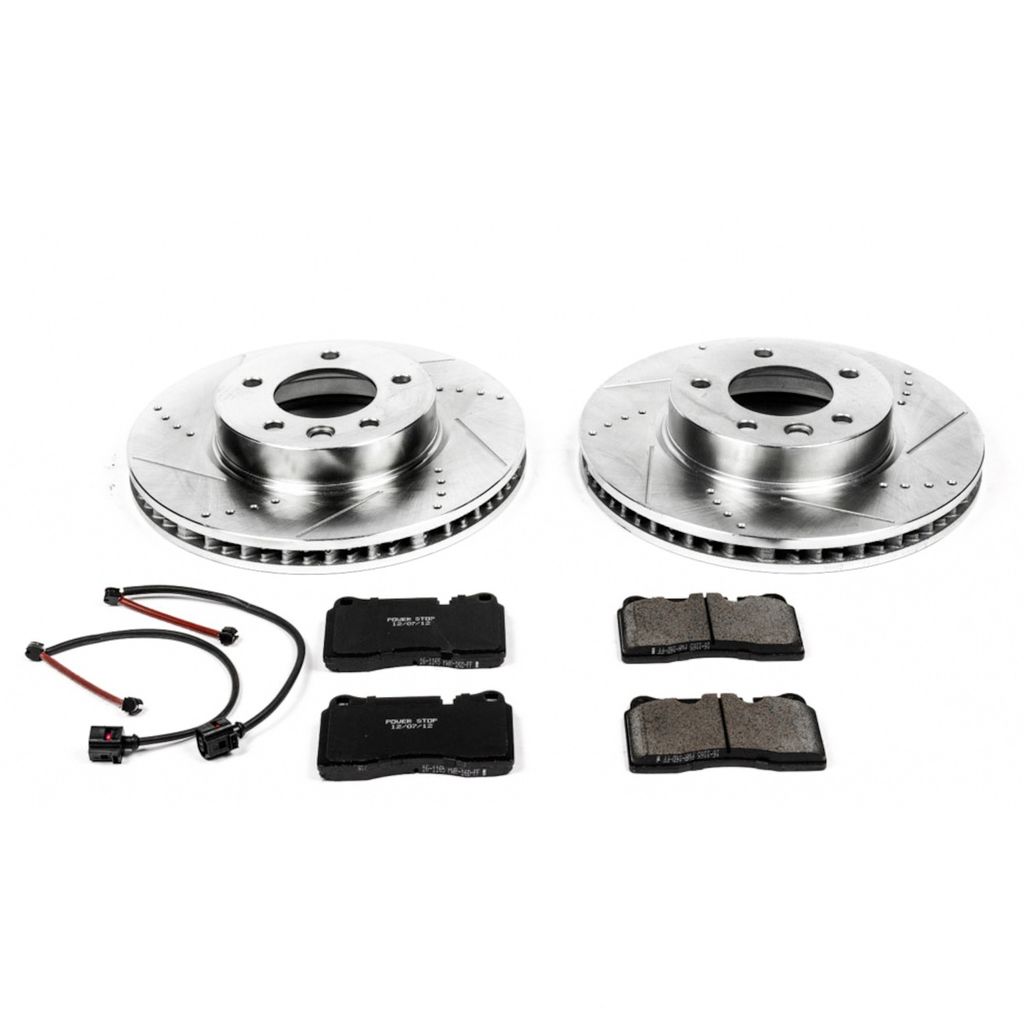 PowerStop K4656 - Z23 Drilled and Slotted Brake Rotors and Pads Kit