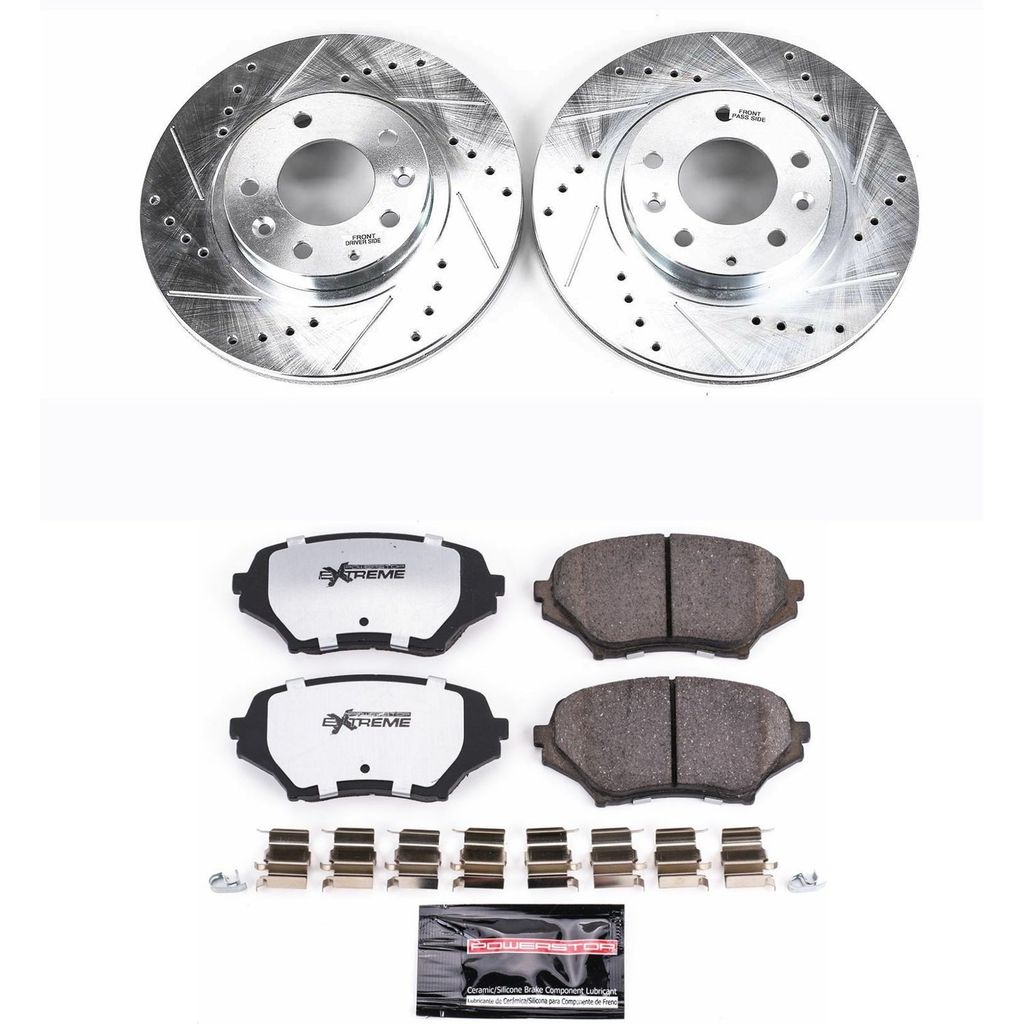 PowerStop K4659-26 - Z26 Drilled and Slotted Brake Rotors and Pads Kit