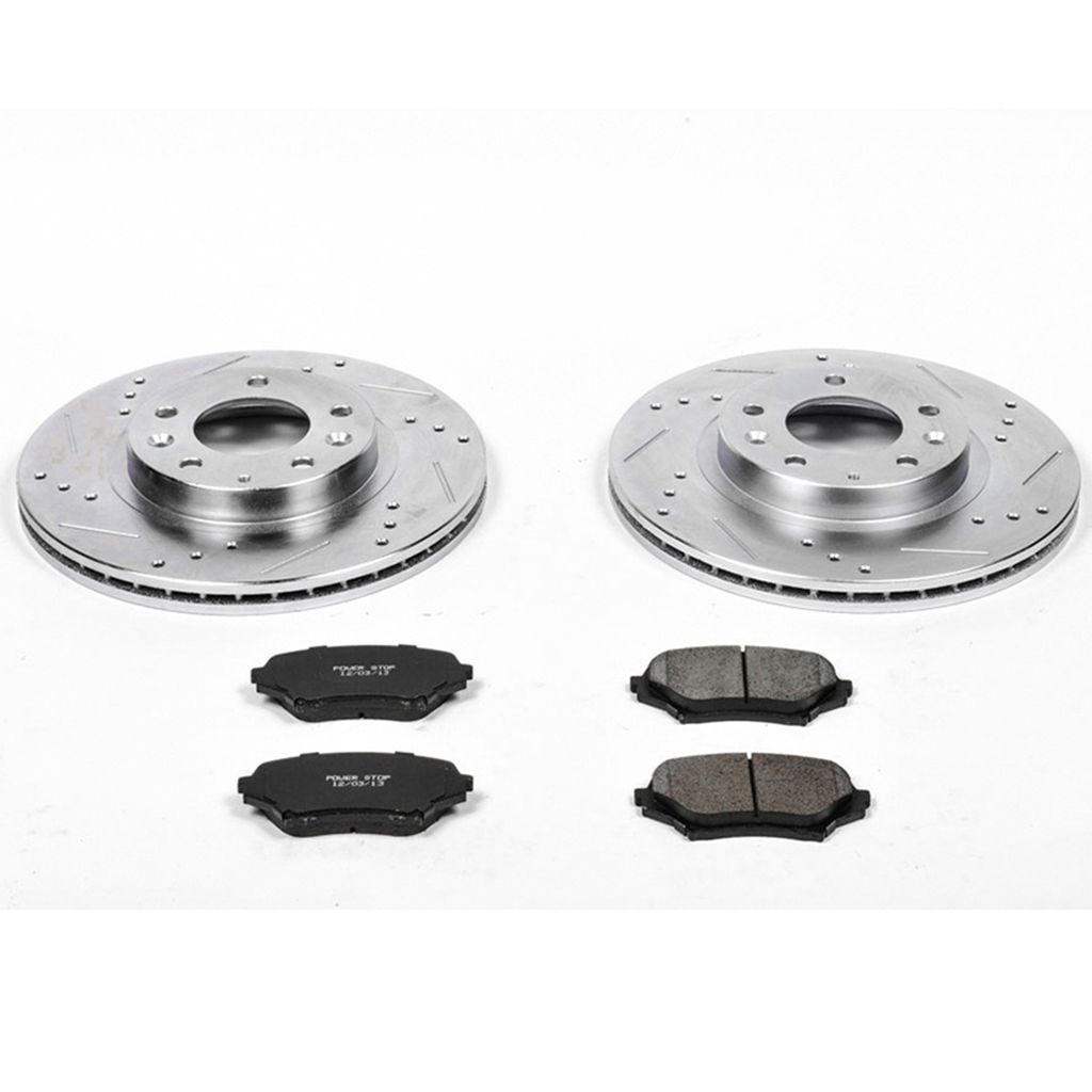 PowerStop K4659 - Z23 Drilled and Slotted Brake Rotors and Pads Kit