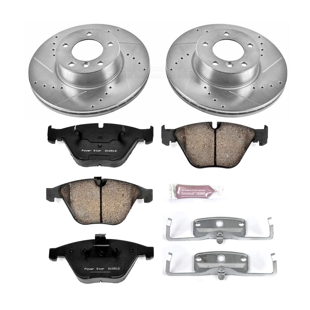 PowerStop K4677 - Z23 Drilled and Slotted Brake Rotors and Pads Kit