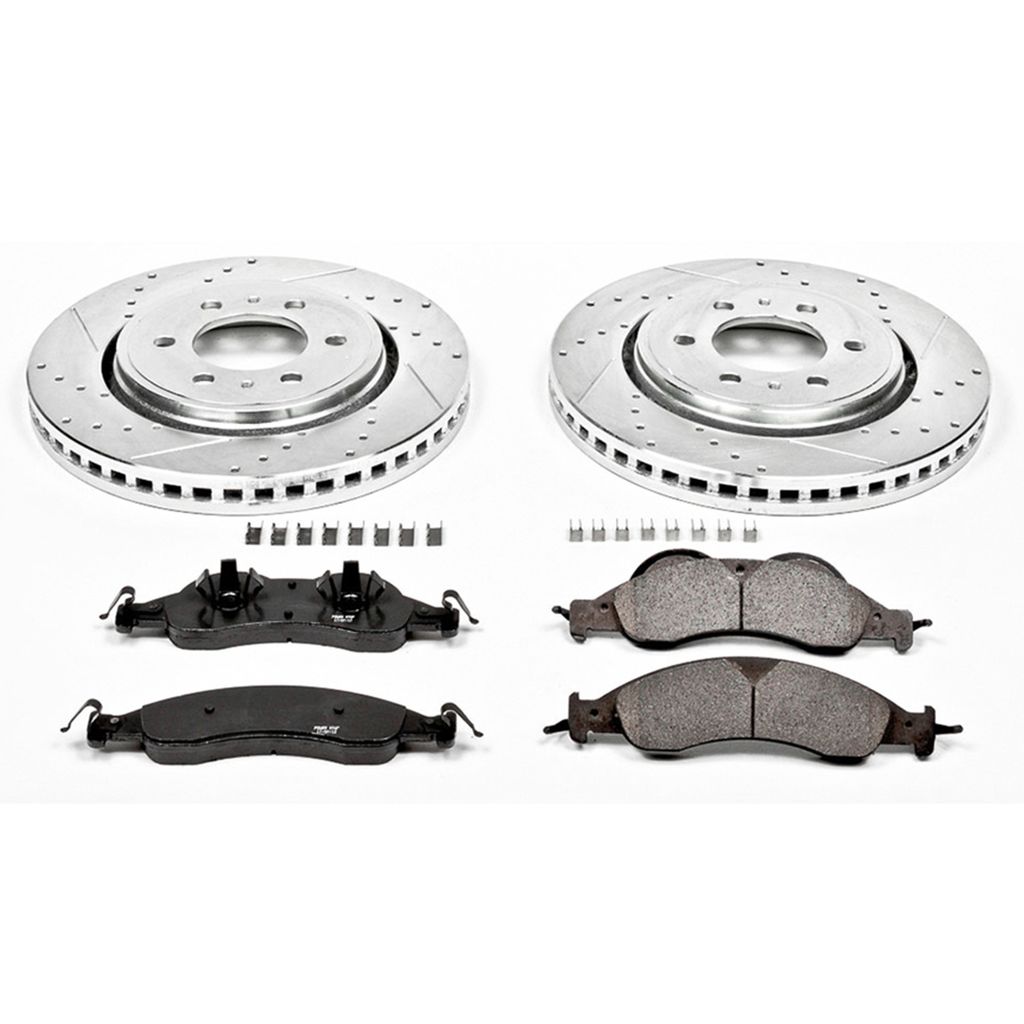 PowerStop K4682 - Z23 Drilled and Slotted Brake Rotors and Pads Kit