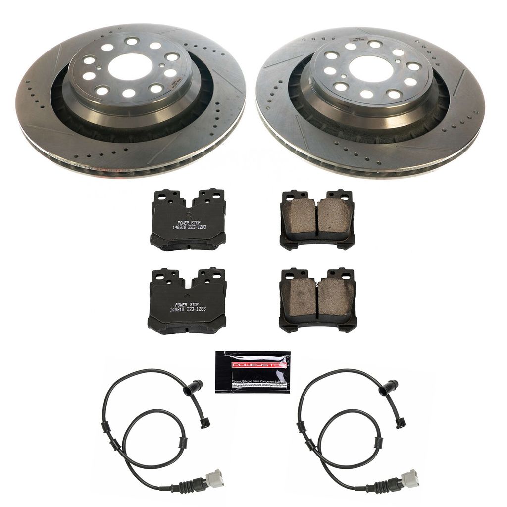 PowerStop K4690 - Z23 Drilled and Slotted Brake Rotors and Pads Kit