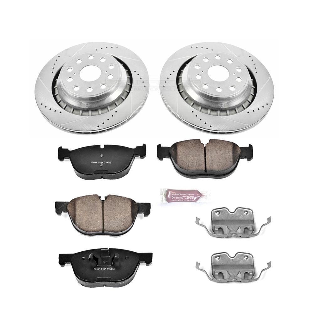 PowerStop K4692 - Z23 Drilled and Slotted Brake Rotors and Pads Kit