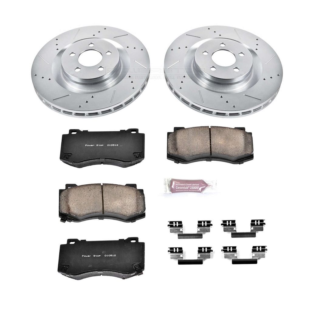 PowerStop K4695 - Z23 Drilled and Slotted Brake Rotors and Pads Kit