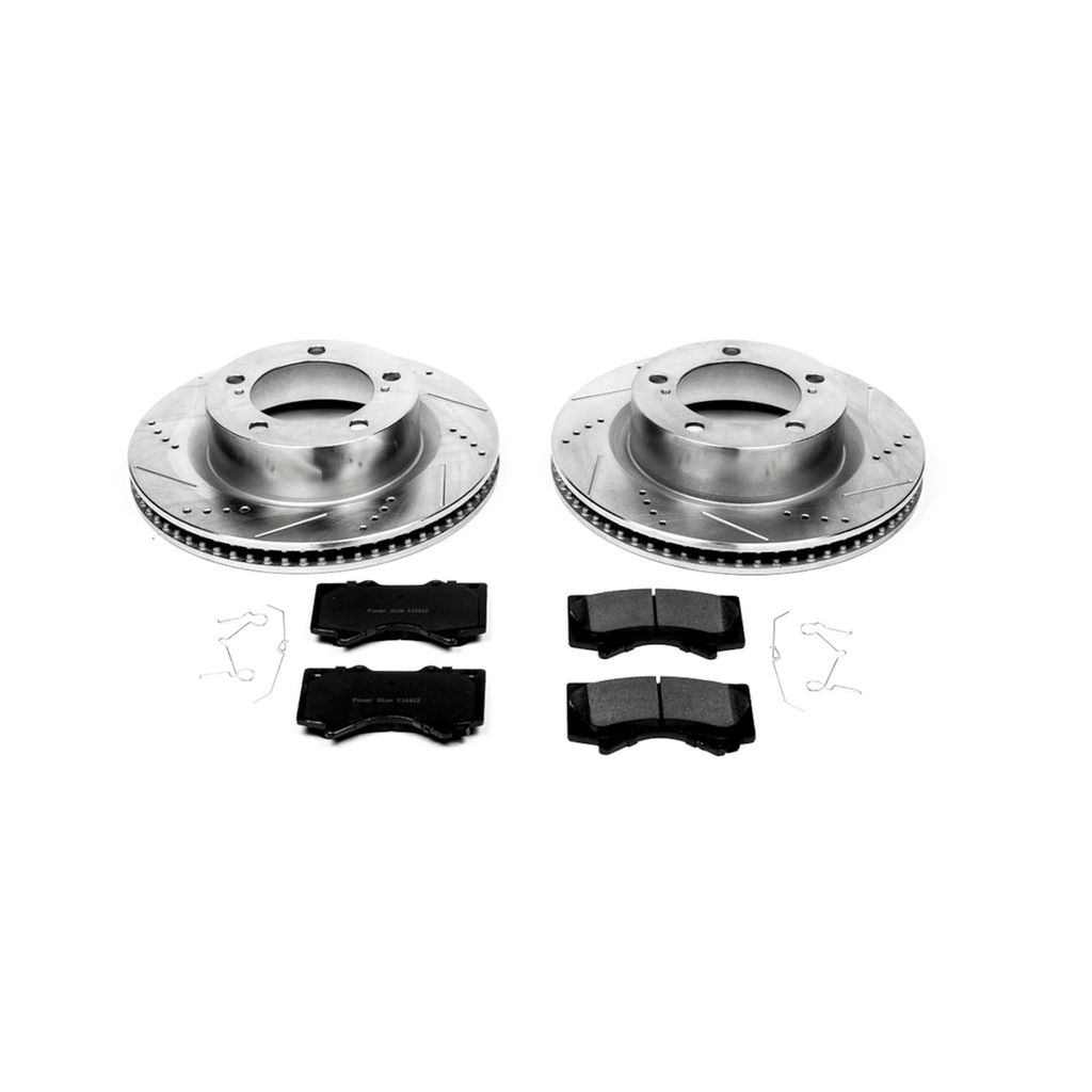 PowerStop K4696 - Z23 Drilled and Slotted Brake Rotors and Pads Kit