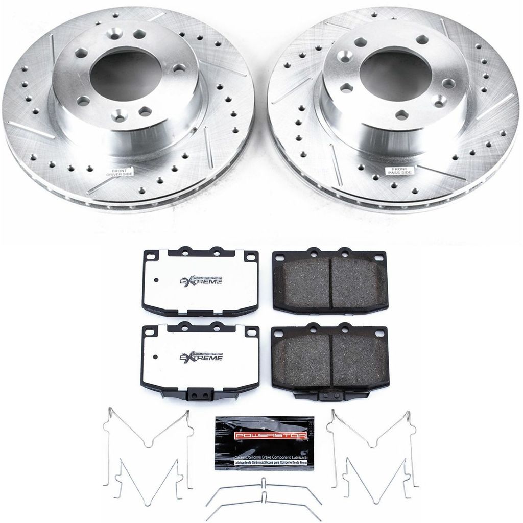 PowerStop K470-26 - Z26 Drilled and Slotted Brake Rotors and Pads Kit