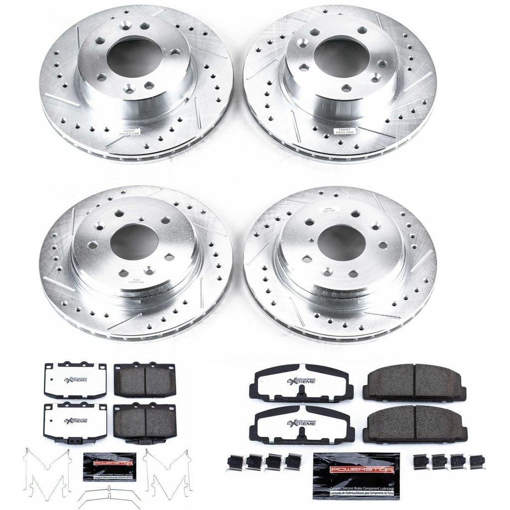 PowerStop K471-26 - Z26 Drilled and Slotted Brake Rotors and Pads Kit