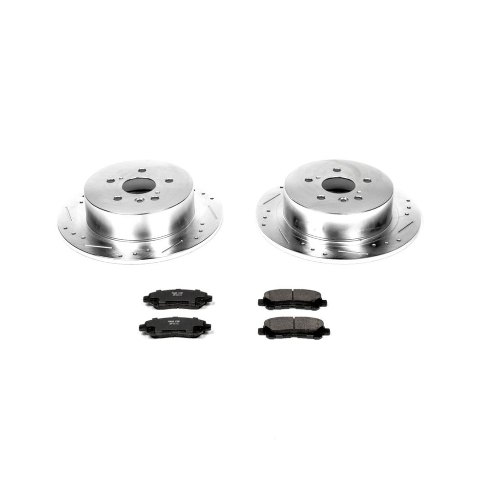 PowerStop K4714 - Z23 Drilled and Slotted Brake Rotors and Pads Kit