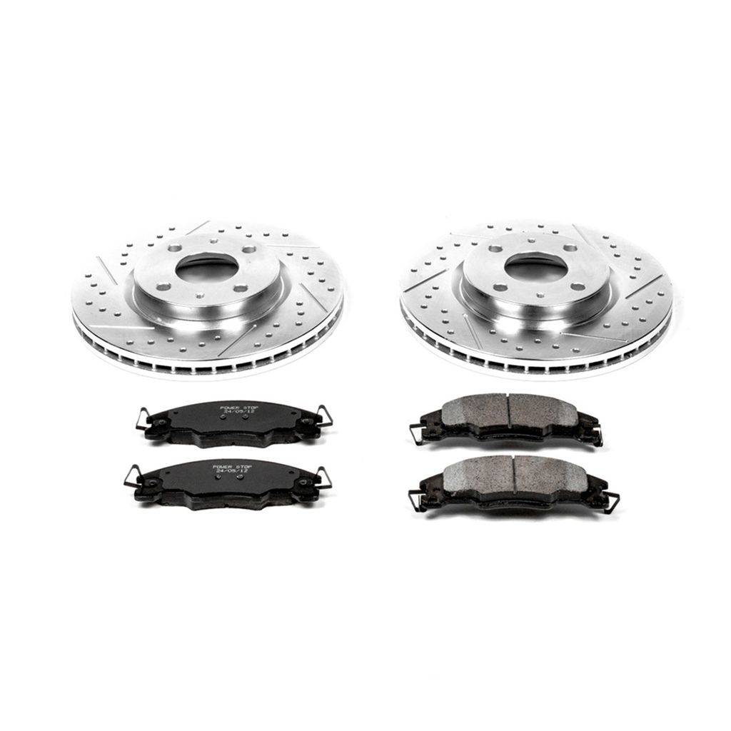 PowerStop K4726 - Z23 Drilled and Slotted Brake Rotors and Pads Kit