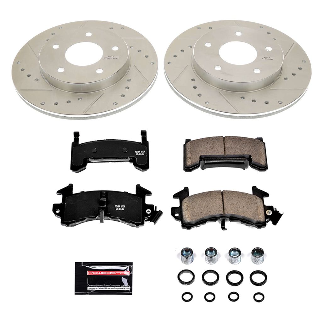 PowerStop K4761 - Z23 Drilled and Slotted Brake Rotors and Pads Kit