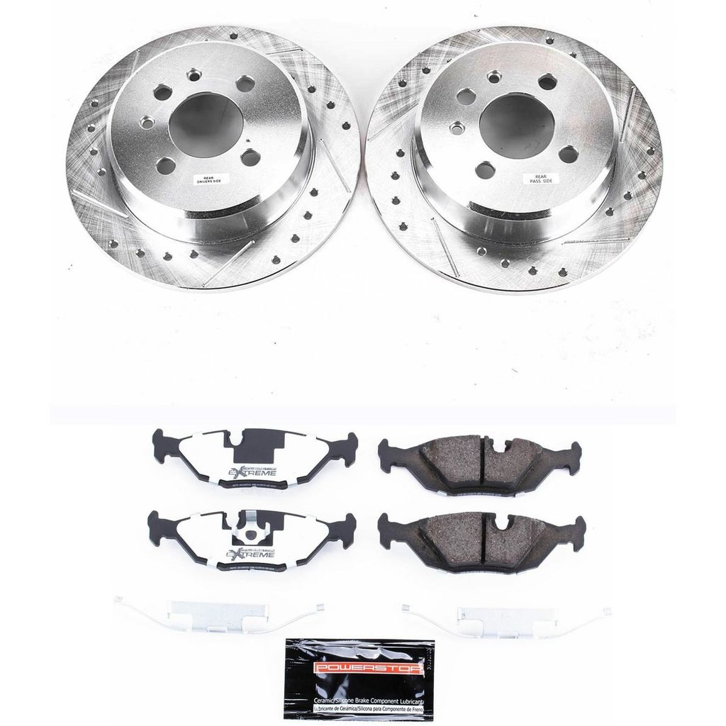 PowerStop K4804-26 - Z26 Drilled and Slotted Brake Rotors and Pads Kit
