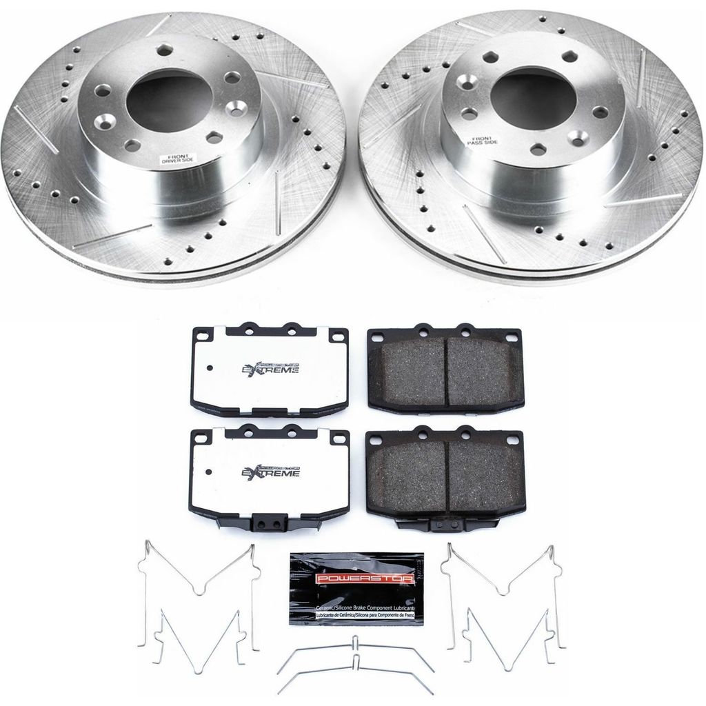 PowerStop K4833-26 - Z26 Drilled and Slotted Brake Rotors and Pads Kit
