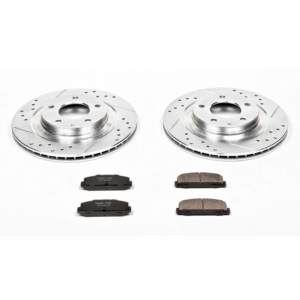 PowerStop K4835 - Z23 Drilled and Slotted Brake Rotors and Pads Kit
