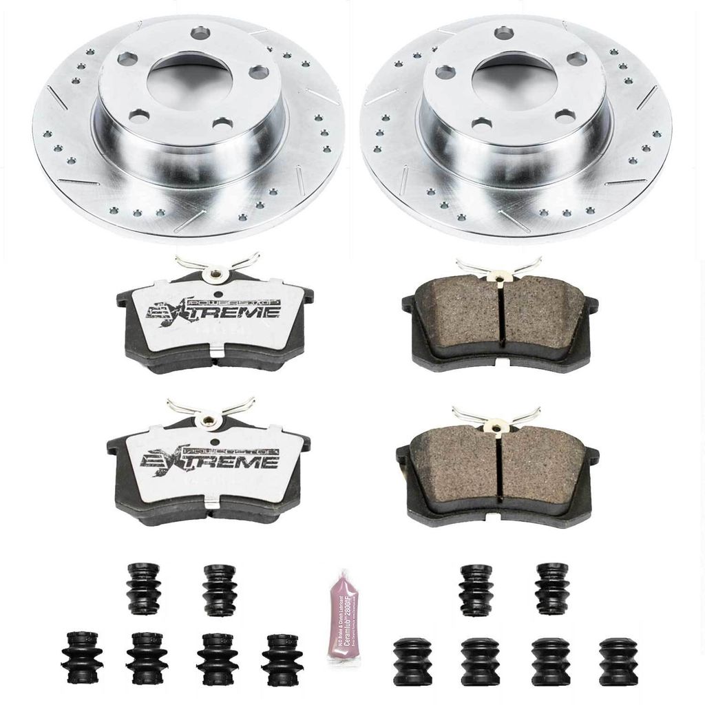 PowerStop K4845-26 - Z26 Drilled and Slotted Brake Rotors and Pads Kit