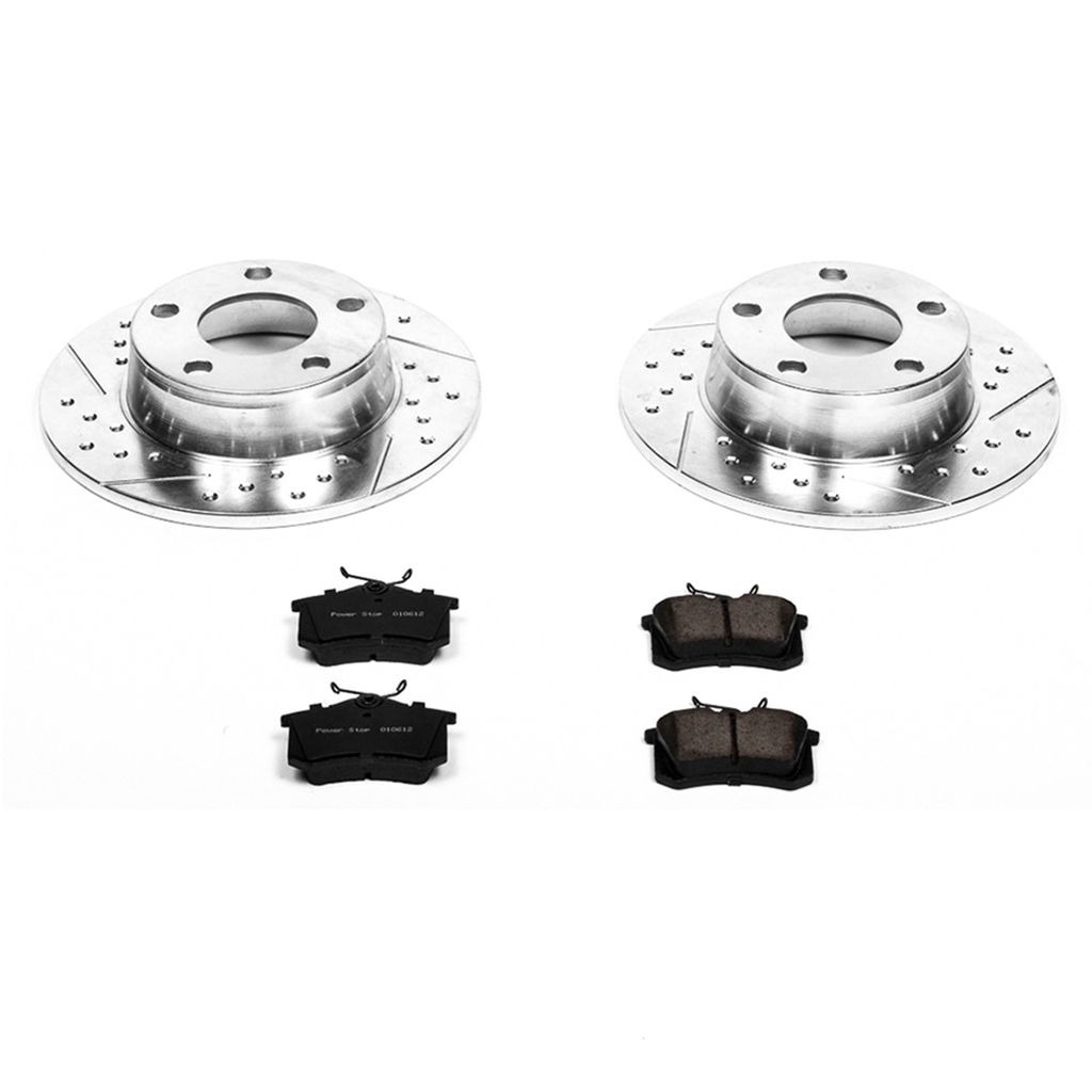 PowerStop K4845 - Z23 Drilled and Slotted Brake Rotors and Pads Kit
