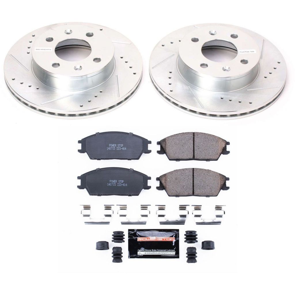 PowerStop K4909 - Z23 Drilled and Slotted Brake Rotors and Pads Kit
