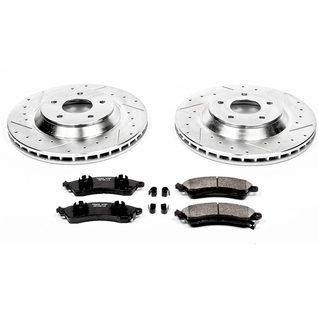 PowerStop K4913 - Z23 Drilled and Slotted Brake Rotors and Pads Kit